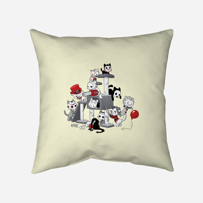 Horror Cats-none non-removable cover w insert throw pillow-DoOomcat