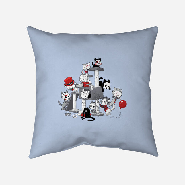 Horror Cats-none removable cover throw pillow-DoOomcat