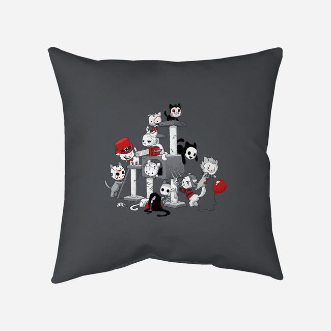 Horror Cats-none removable cover throw pillow-DoOomcat