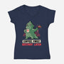 Coffee First Destroy Later-womens v-neck tee-eduely