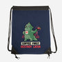 Coffee First Destroy Later-none drawstring bag-eduely