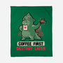 Coffee First Destroy Later-none fleece blanket-eduely