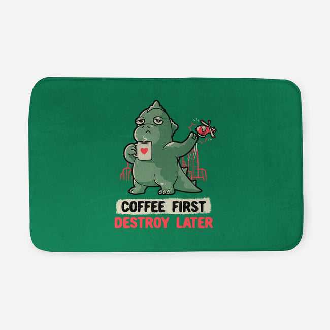 Coffee First Destroy Later-none memory foam bath mat-eduely