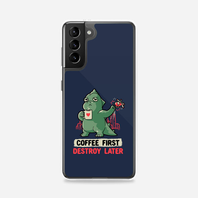 Coffee First Destroy Later-samsung snap phone case-eduely