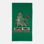 Coffee First Destroy Later-none beach towel-eduely