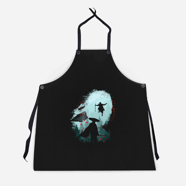 Samurai Way-unisex kitchen apron-rocketman_art