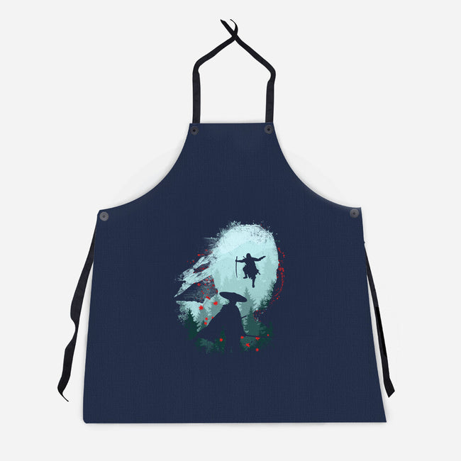 Samurai Way-unisex kitchen apron-rocketman_art