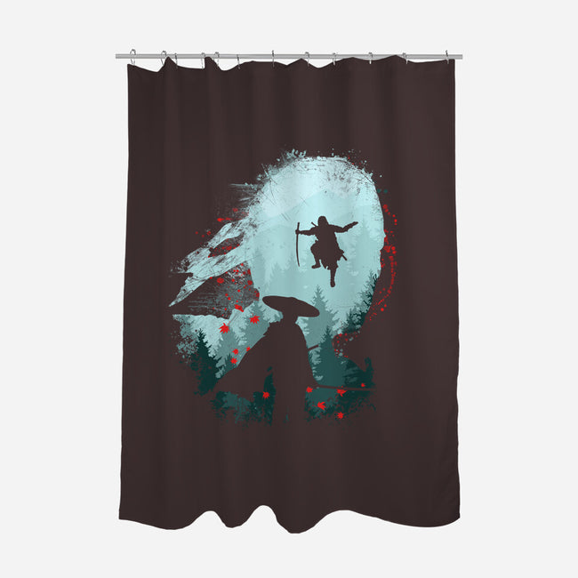 Samurai Way-none polyester shower curtain-rocketman_art