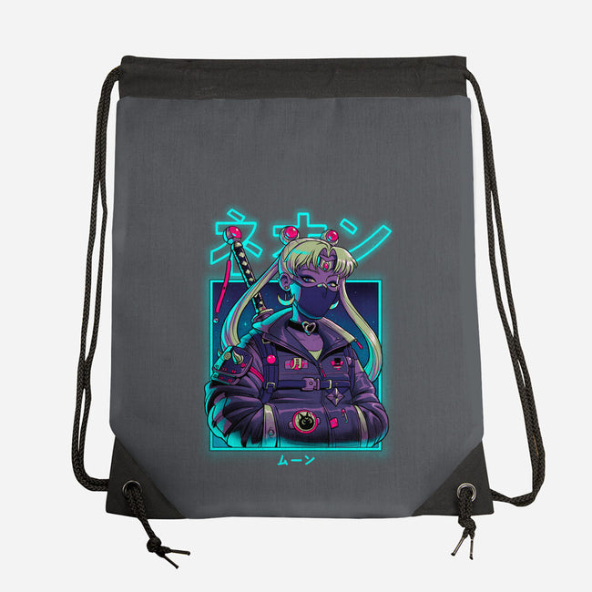 Neon Moon-none drawstring bag-Bruno Mota