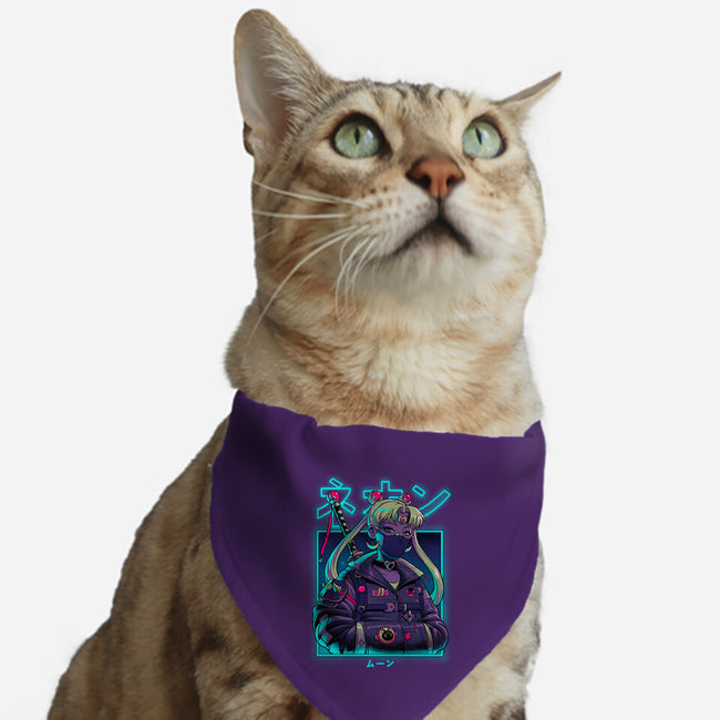 Neon Moon-cat adjustable pet collar-Bruno Mota