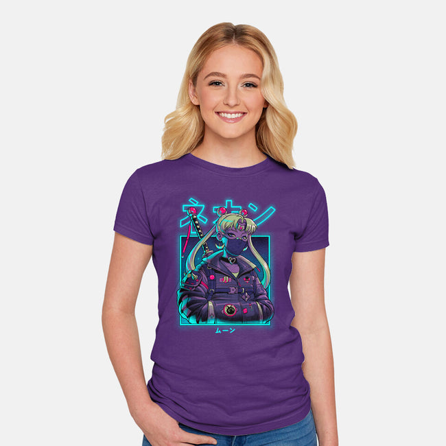 Neon Moon-womens fitted tee-Bruno Mota