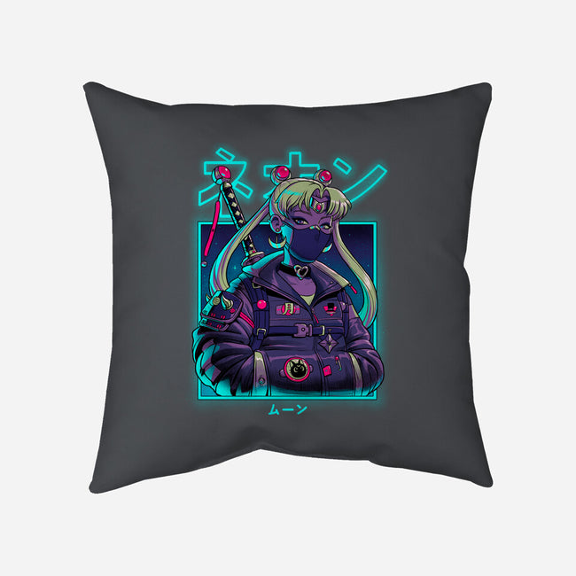 Neon Moon-none removable cover w insert throw pillow-Bruno Mota