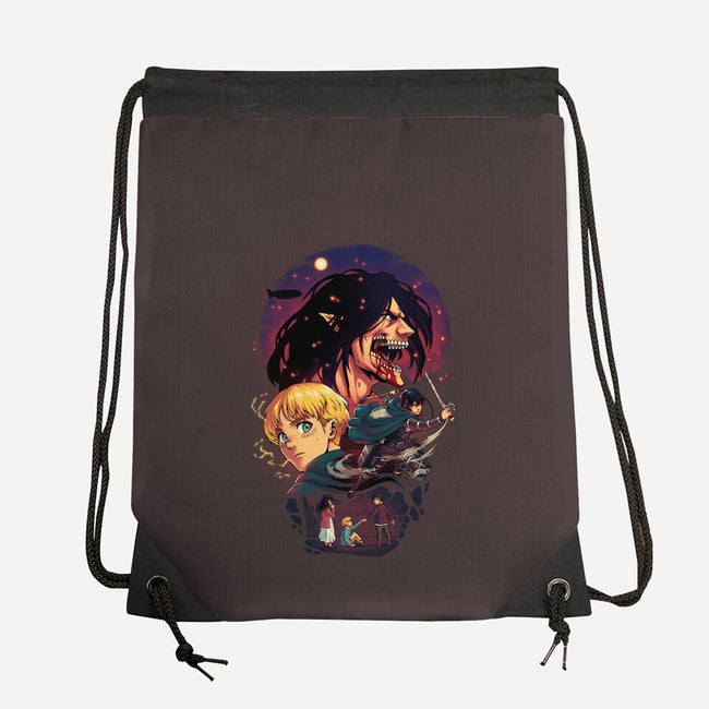 The Wings of Freedom-none drawstring bag-Corgibutt