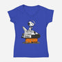 Astro Camp-womens v-neck tee-doodletoots