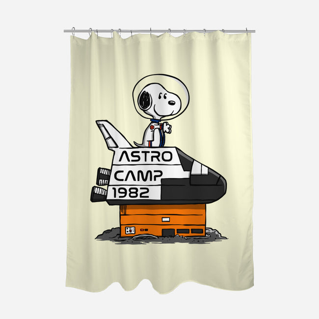 Astro Camp-none polyester shower curtain-doodletoots