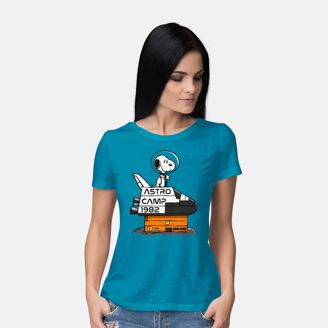 Astro Camp-womens basic tee-doodletoots