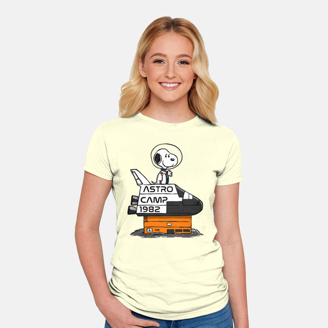 Astro Camp-womens fitted tee-doodletoots