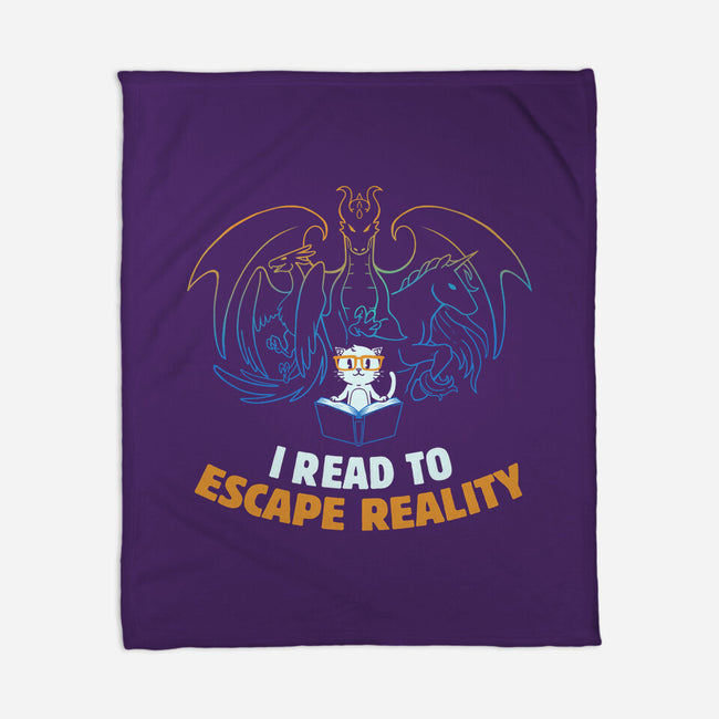 I Read to Escape Reality-none fleece blanket-koalastudio