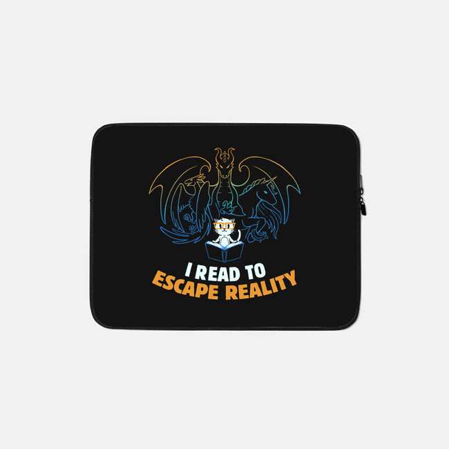 I Read to Escape Reality-none zippered laptop sleeve-koalastudio