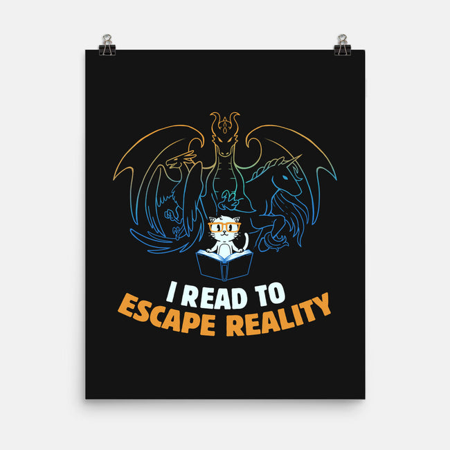 I Read to Escape Reality-none matte poster-koalastudio