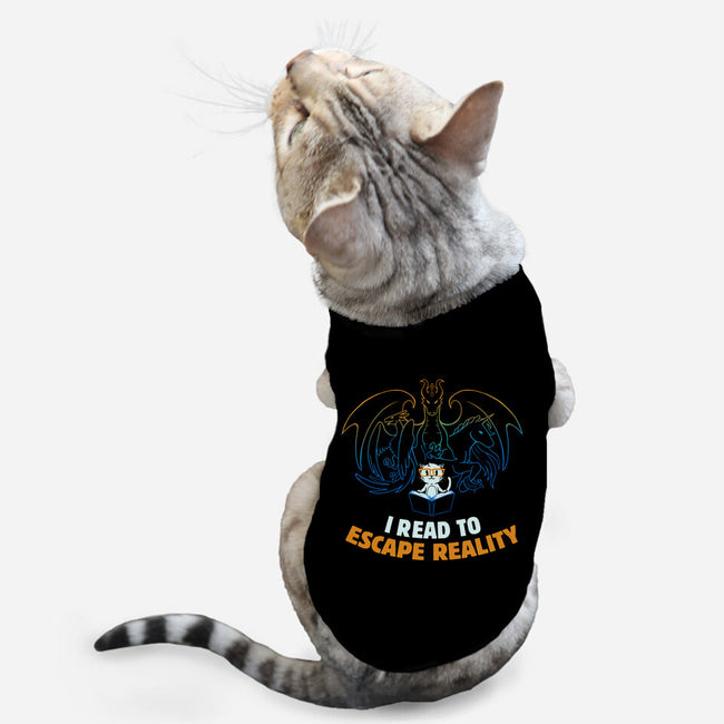 I Read to Escape Reality-cat basic pet tank-koalastudio