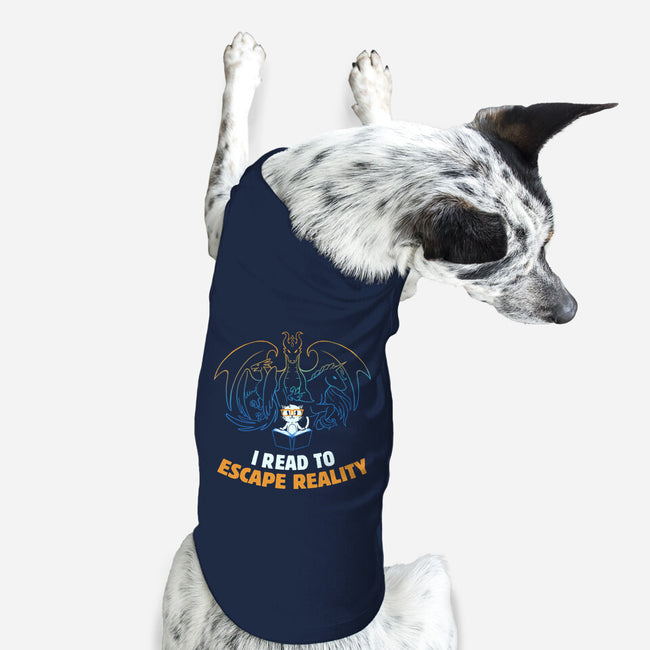 I Read to Escape Reality-dog basic pet tank-koalastudio