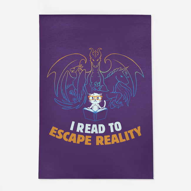 I Read to Escape Reality-none outdoor rug-koalastudio