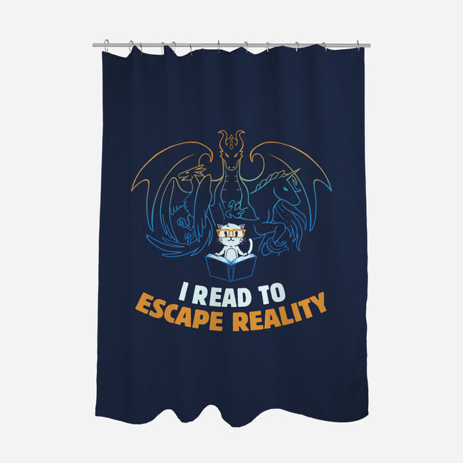 I Read to Escape Reality-none polyester shower curtain-koalastudio
