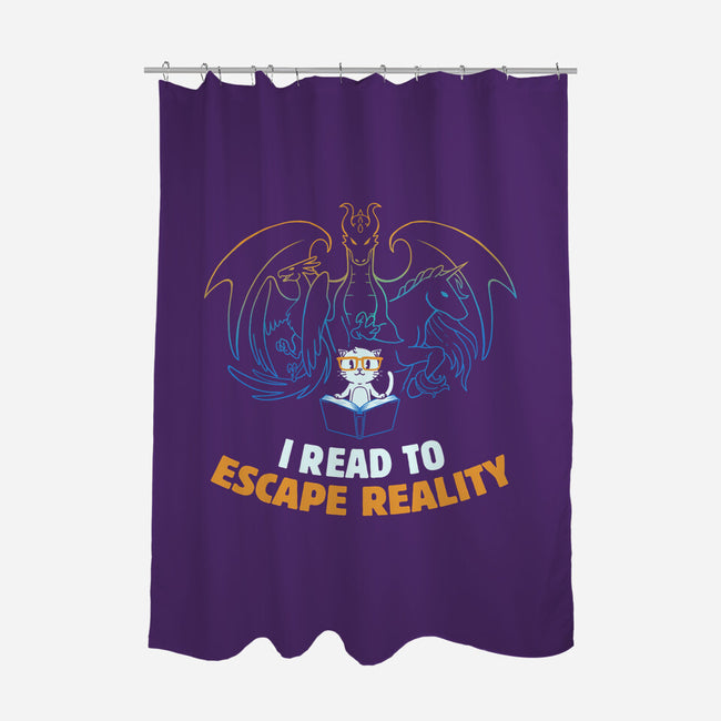 I Read to Escape Reality-none polyester shower curtain-koalastudio