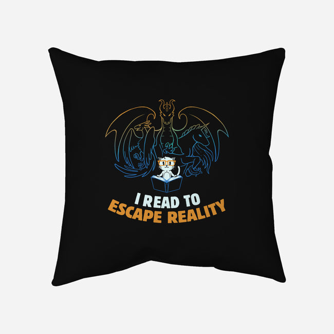 I Read to Escape Reality-none non-removable cover w insert throw pillow-koalastudio