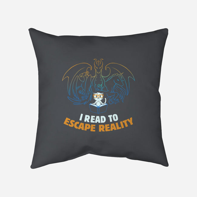 I Read to Escape Reality-none non-removable cover w insert throw pillow-koalastudio