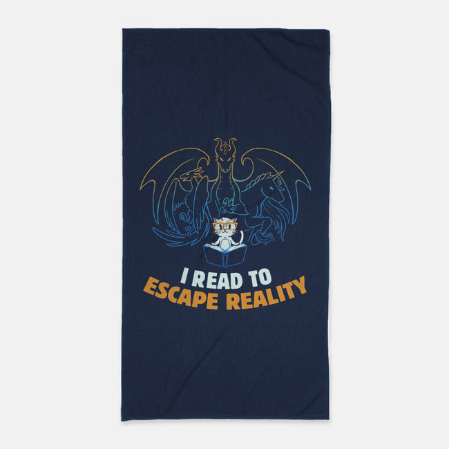 I Read to Escape Reality-none beach towel-koalastudio