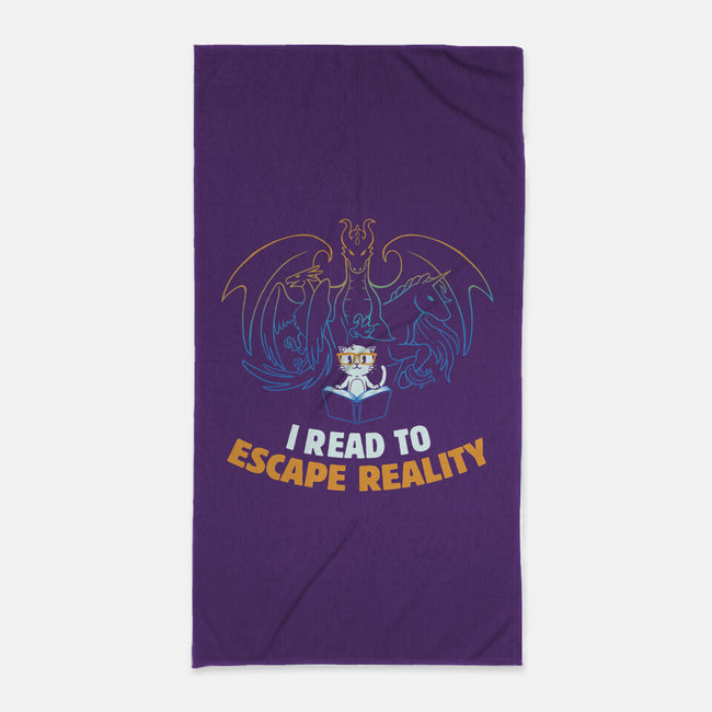 I Read to Escape Reality-none beach towel-koalastudio