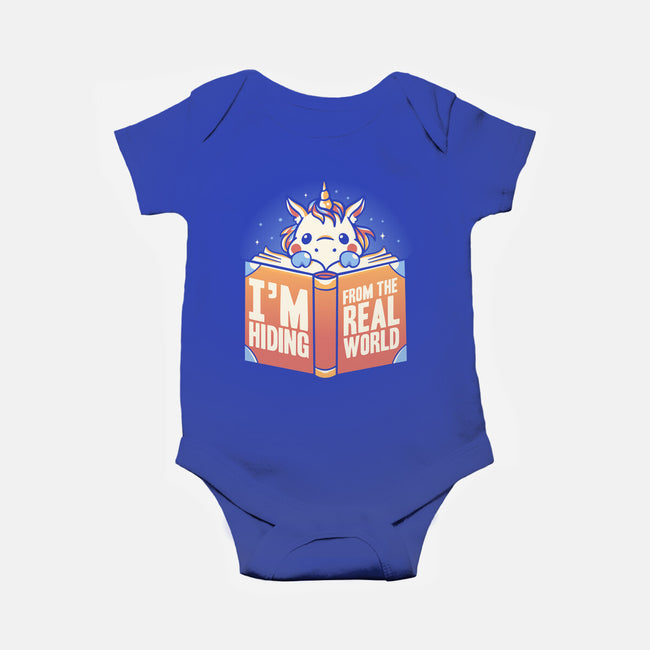 Hiding From the Real World-baby basic onesie-koalastudio