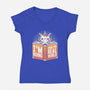 Hiding From the Real World-womens v-neck tee-koalastudio