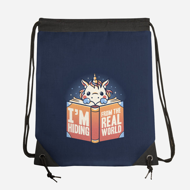 Hiding From the Real World-none drawstring bag-koalastudio