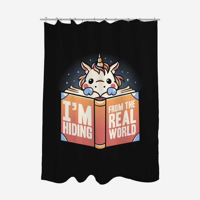 Hiding From the Real World-none polyester shower curtain-koalastudio