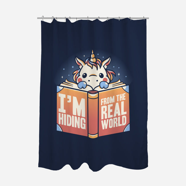 Hiding From the Real World-none polyester shower curtain-koalastudio