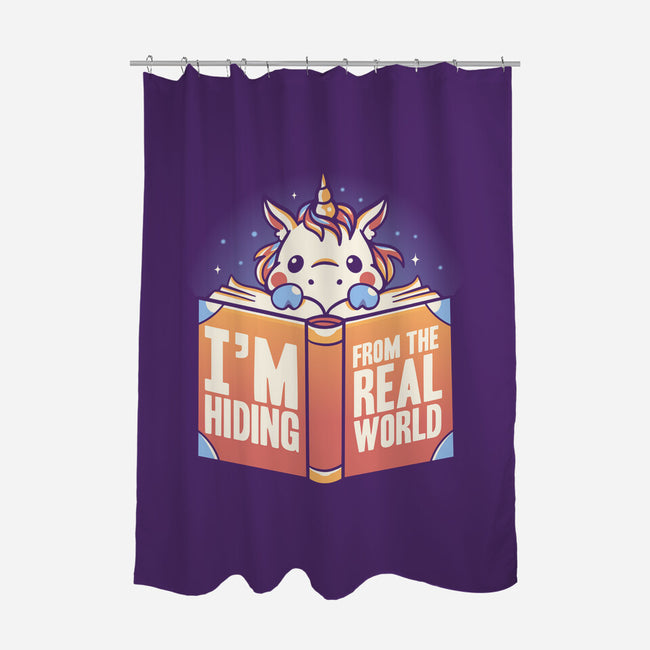 Hiding From the Real World-none polyester shower curtain-koalastudio