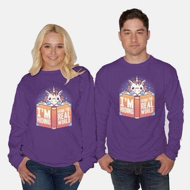 Hiding From the Real World-unisex crew neck sweatshirt-koalastudio