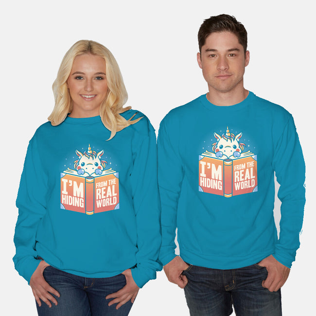Hiding From the Real World-unisex crew neck sweatshirt-koalastudio