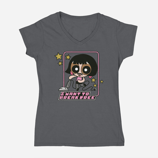 I Want to Break Free-womens v-neck tee-ndikol