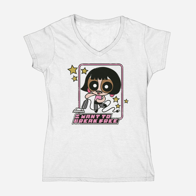 I Want to Break Free-womens v-neck tee-ndikol
