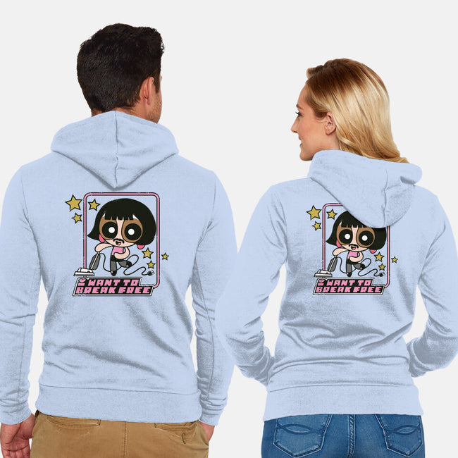 I Want to Break Free-unisex zip-up sweatshirt-ndikol