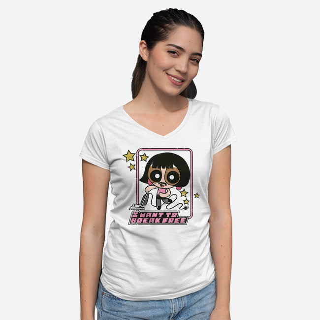I Want to Break Free-womens v-neck tee-ndikol