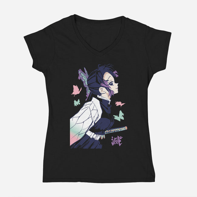 Insect Pillar-womens v-neck tee-Jelly89