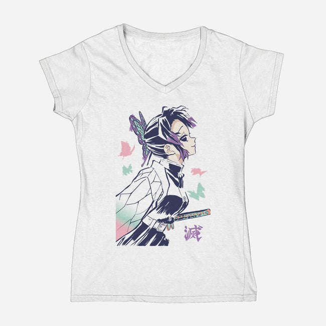 Insect Pillar-womens v-neck tee-Jelly89