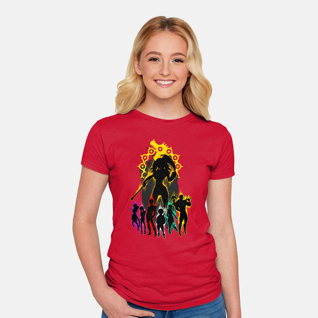The Seven Deadly Sins-womens fitted tee-awesomewear
