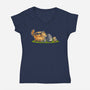 Follow Me-womens v-neck tee-angus_pablo