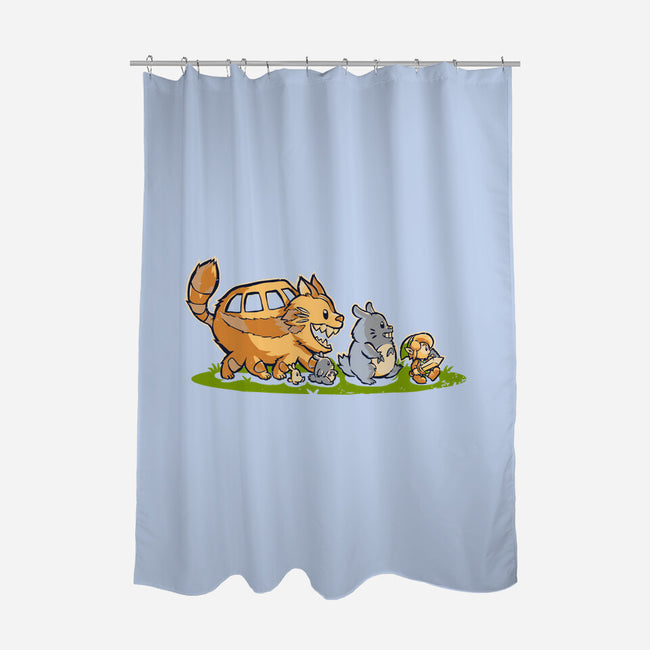 Follow Me-none polyester shower curtain-angus_pablo